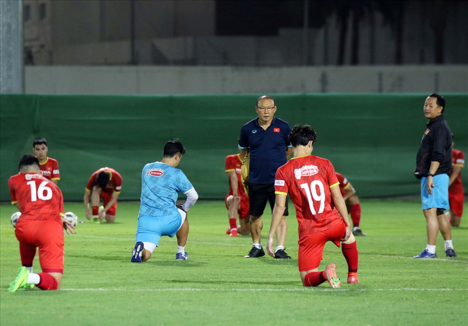 Đội tuyển Việt Nam tích cực tập luyện trước trận đấu